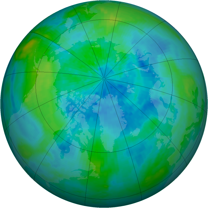Arctic ozone map for 19 September 2002